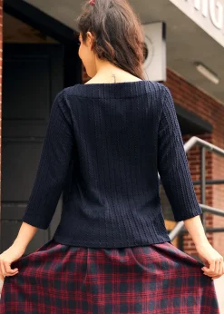 BTC A Crisp Autumn Breeze Boatneck Top Deep Sea Navy Online