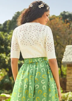 A Dash of Darling Short Sleeve Pullover Sweater Snow White New