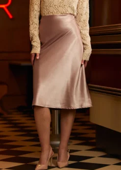 A Little Love Bias Midi Skirt Desert Rose Online