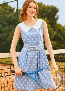 A Piece of Perfection Fit & Flare Dress Darling Dots Hot