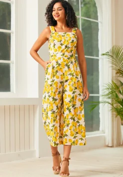 BTC A Playful Bouquet Jumpsuit Lemon Best