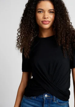 Hangzhou HS Fashion Corporation Ltd. A Twist of Fun Knit Top Black Online