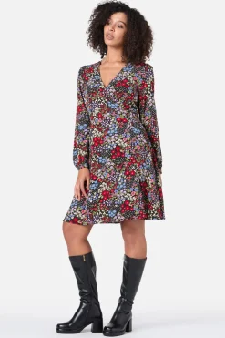 Ada 90's Floral Mini Wrap Dress Sale