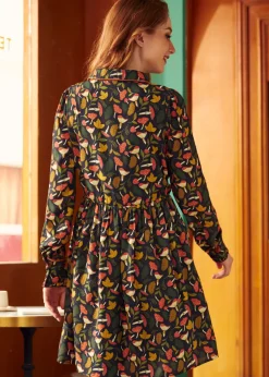 BTC Afternoon Tea Time Drop Waist Shirt Dress Fungi Fabulous Best