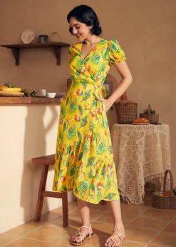 Air of Elegance Wrap Dress Paradise Found Sale