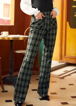 BTC Always a Classic Wide Leg Pant Garden Grid Sale