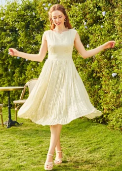 Asmara International Limited - China Always In My Dots Fit and Flare Dress White Polka Dots Outlet