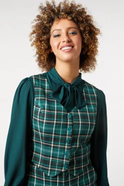 Amber Check Vest Discount