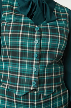 Amber Check Vest Discount