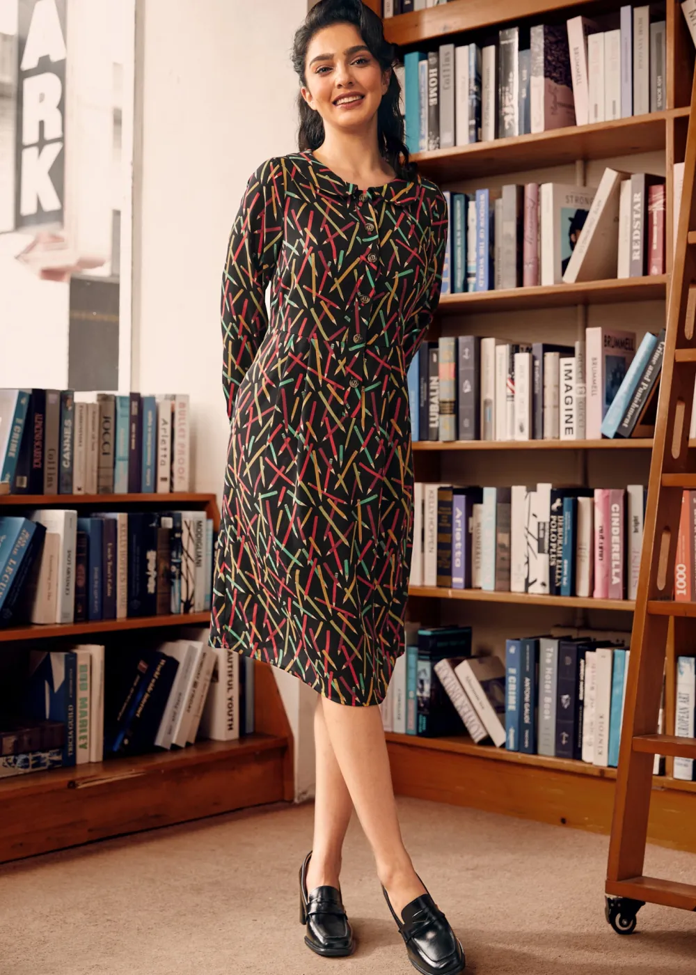 Autumn Vintage Vibes Dress Drawn Delight Hot