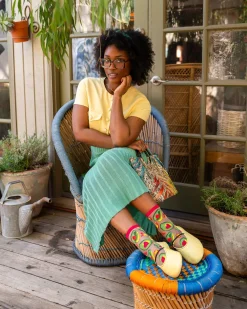 Avocado Lover Sheer Crew Sock Discount