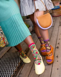 Avocado Lover Sheer Crew Sock Discount