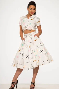 Beauty Salon Top and Swing Skirt
