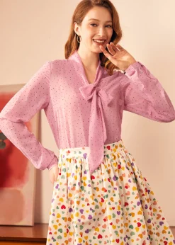 Belle of the Bow Blouse Pixie Pink Sale