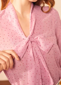 Belle of the Bow Blouse Pixie Pink Sale