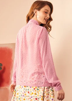 Belle of the Bow Blouse Pixie Pink Sale