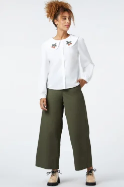 Berry Embroidered Blouse Discount