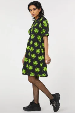 Biohazard Print Smock Dress Clearance