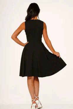 Black & White Piping Swing Dress Best