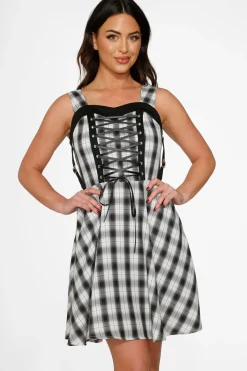 Black & White Plaid Swing Dress Best