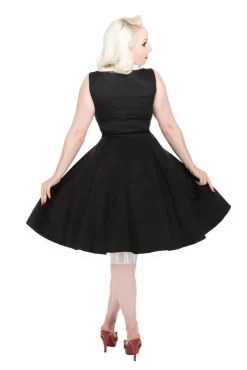 Black & White Queen Neck Swing Dress New