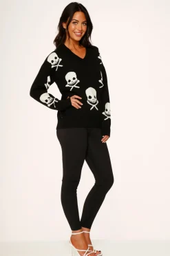 Black Skulls Sweater