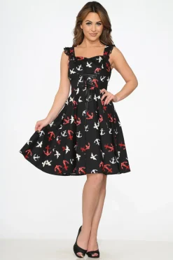 Black Swallow Swing Dress Sale