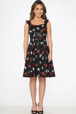 Black Swallow Swing Dress Sale