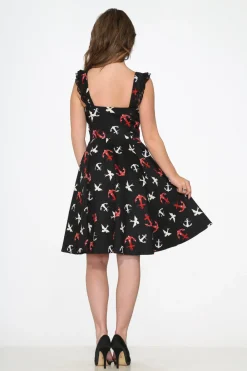 Black Swallow Swing Dress Sale