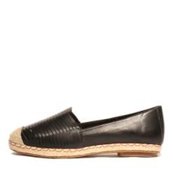 Blanch Leather Espadrilles BLACK New