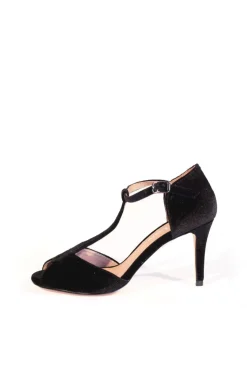 Blondie T-Strap Velvet Heels