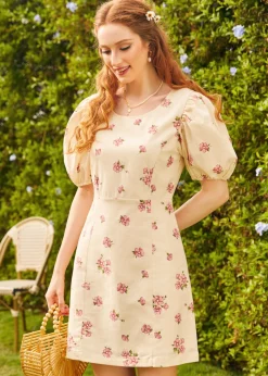 Princess Highway Blooming In The Breeze Mini Dress Ivory Floral Sale