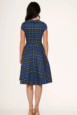 Blue Plaid Swing Dress