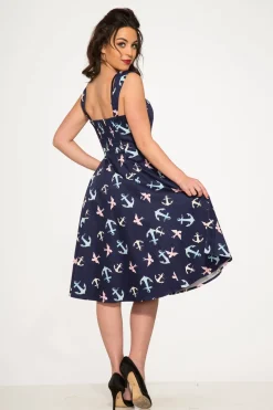 Blue Swallows & Anchor Swing Dress Discount