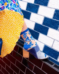 Blueberry Ruffle Sheer Crew Sock Best