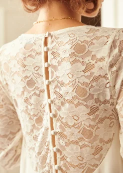 Hangzhou HS Fashion Corporation Ltd. Blushing With Bliss Shift Dress White Lace Hot