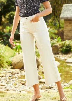Boho Bliss Wide Leg Crop Pant Marshmallow Bliss Sale