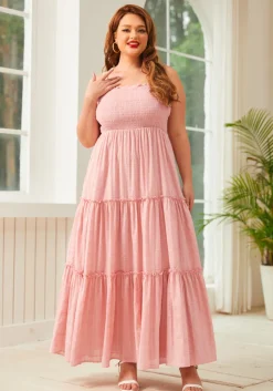 BTC Boho on the Range Smocked Maxi Dress Pink Lemonade Outlet