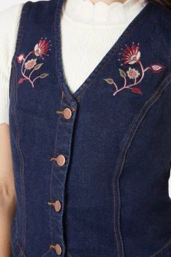 Boho Paisley Embroidered Vest Hot