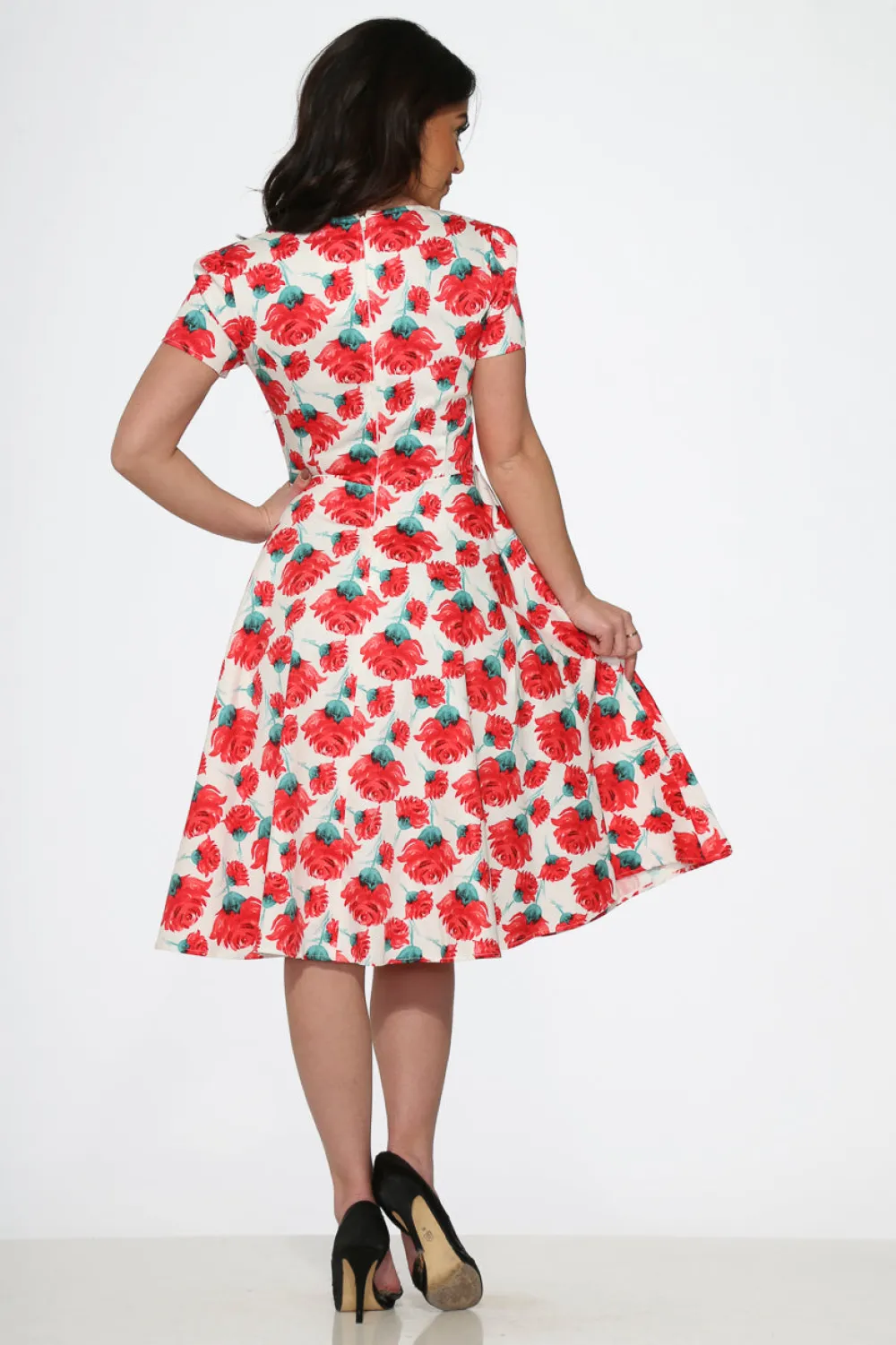 Bold Floral Swing Dress Clearance