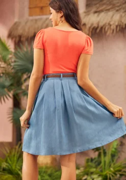 BTC Bookstore's Best A-Line Skirt Chambray Sale