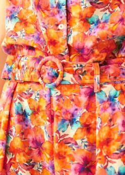 Breezy By Design Pleated Shorts Sunset Sangria Clearance