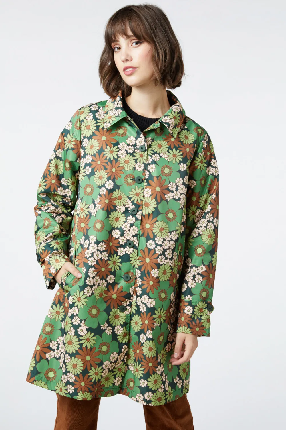 Bridgette Collared Raincoat Outlet