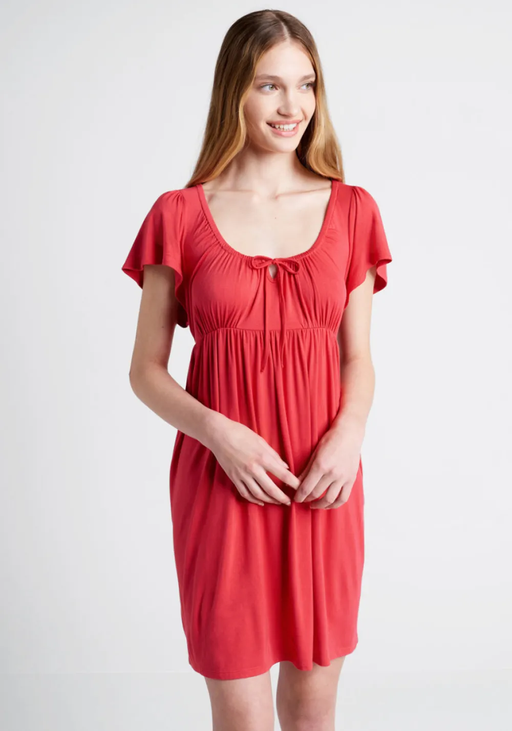 Toponn Everbright USA Bucolic Beauty Babydoll Dress Red Hot