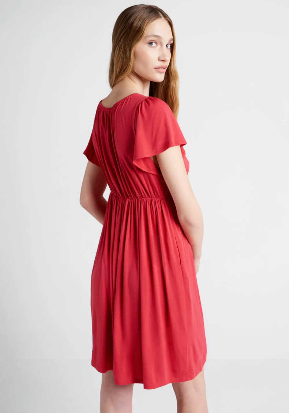 Toponn Everbright USA Bucolic Beauty Babydoll Dress Red Hot