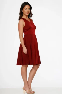 Burgundy Swing Dress Outlet