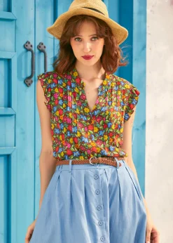 BTC Buttoned & Beloved Sleeveless Top Frida’s Garden