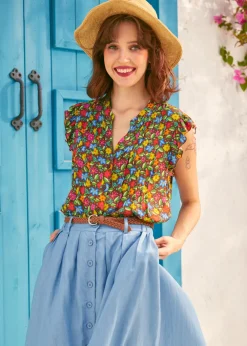 BTC Buttoned & Beloved Sleeveless Top Frida’s Garden