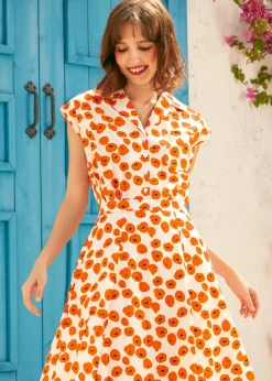 BTC Buttoned & Breezy Blouse Papaver Clearance