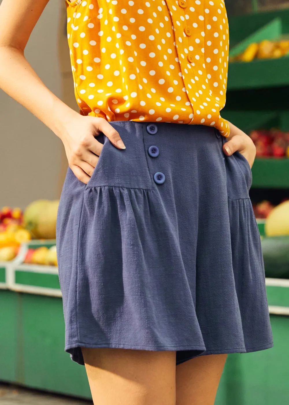 BTC Buttoned Up & Breezy Shorts Navy Best